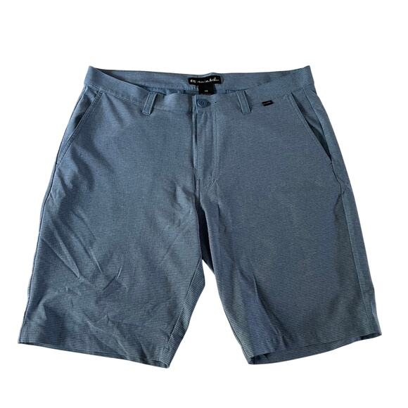Travis Mathew Blue Microstripe Shorts Sz 36 10 Inch Inseam Golf - Picture 1 of 8